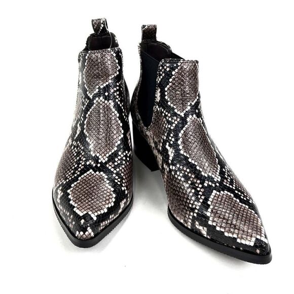 Blondo Emelia Women Shoes Brown Snake Leather Ankle Chelsea Boots 6.5 US/EU 36.5 - Picture 3 of 8